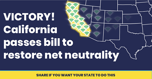 California passes historic bill to restore net neutrality