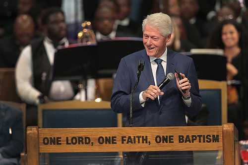 Bill Clinton Remembers Aretha Franklin At Detroit Funeral