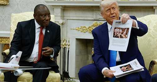 Trump, South African president clash over disputed White genocide claim