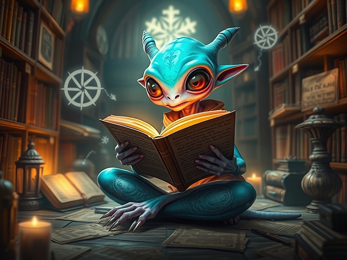 Secrets of the Goblin BookkeeperIn shadows deep, where whispers blend,A goblin counts, a tale...