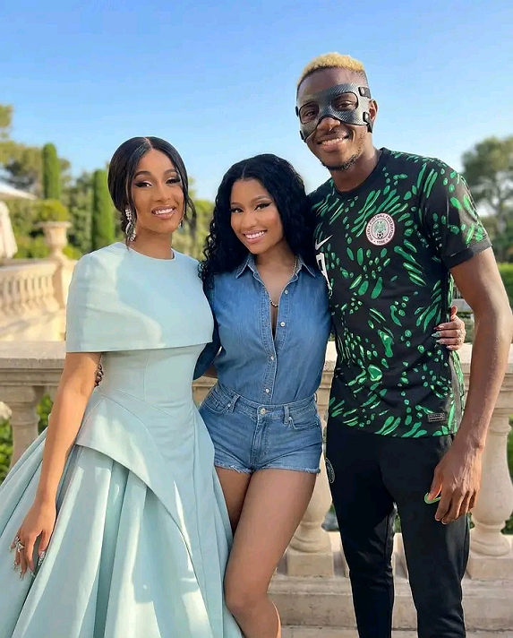 Nicki Minaj and Cardi B set aside their long term beef just to support Nigeria for the AFCON games....